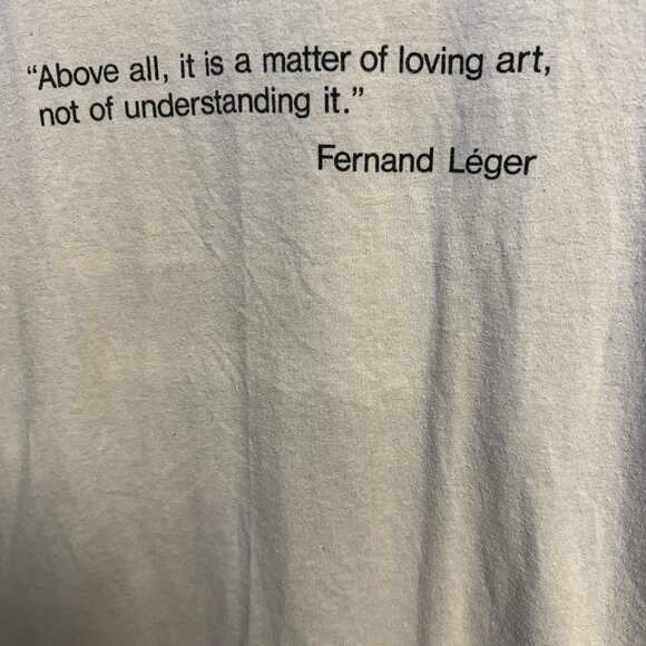 Vintage 80s Fernand Leger T Shirt Mens Large Art Artist Painter Tee - Picture 5 of 16